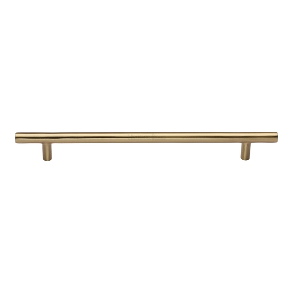 C0361 203-SB • 203 x 267 x 32mm • Satin Brass • Heritage Brass Pedestal 11mm Ø Cabinet Pull Handle